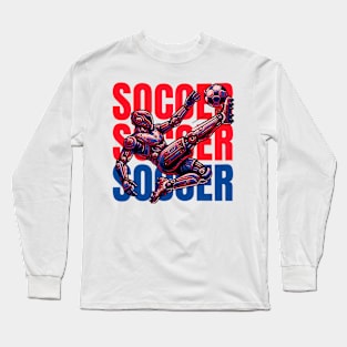 Robot Soccer Player Long Sleeve T-Shirt